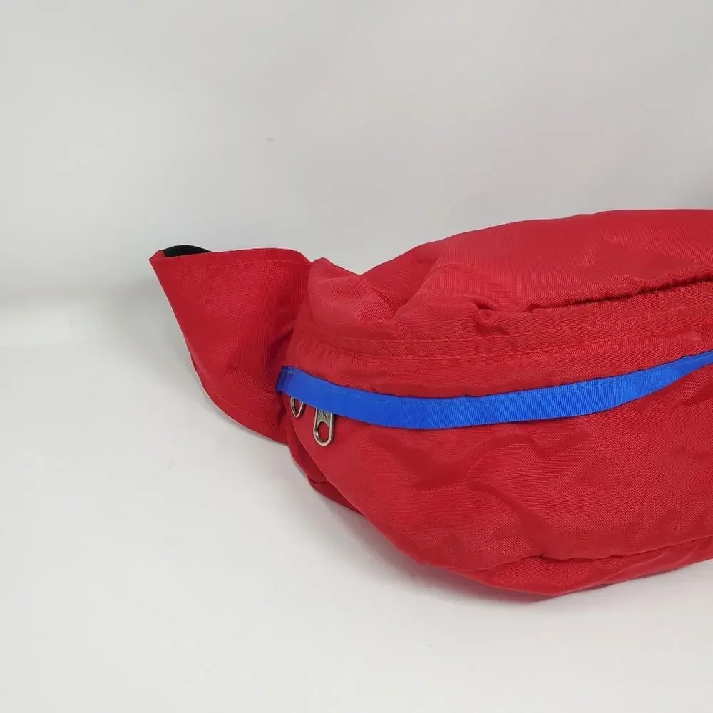 Vintage The North Face Red & Blue Nylon Large belt/waist bag in Great condition